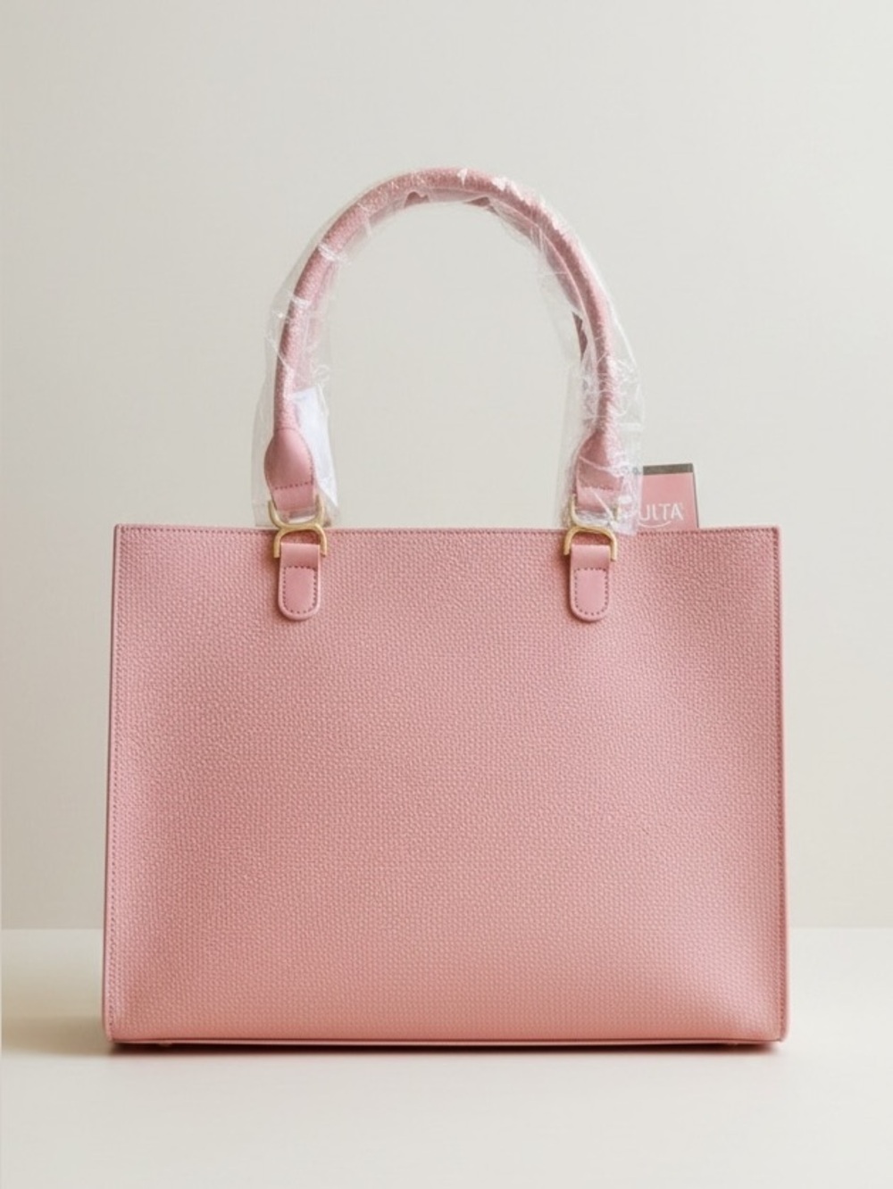 Ulta Beauty Pink Structured Tote Handbag